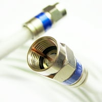 8ft Made in USA COMMSCOPE 2275V Plenum CMP RG6 Coaxial Cable 75 Ohm 3Ghz UL ETL Commercial Grade Satellite TV BROADBAND Internet Communication CATV RoHS Brass Compression F-Connectors